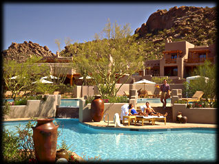 At the luxurious Four Seasons Resort, in Scottsdale, Arizona.