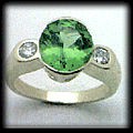 Arizona Peridot and Diamond Ring