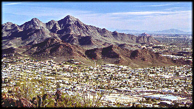 The Phoenix Mountains, looking southeast from North Mountain. 