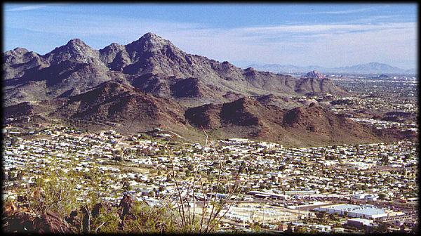 Looking SE from North Mountain at Squaw Peak and the Phoenix Mountains.