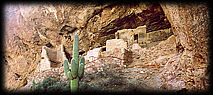 Tonto Cliff Dwellings are built into the Dripping Springs Quartzite.
