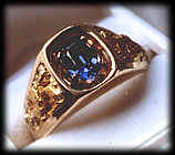 Yogo Sapphire and Gold Jewelry, from Yogo Gulch, Montana.