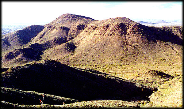 Looking NW from North Mountain towards Shaw Butte, Phoenix, Arizona.