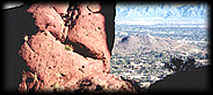 Unconformity on Camelback Mountain, in Phoenix, Arizona.